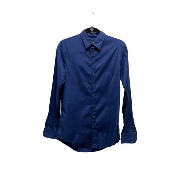 Dsquared2‎ Button Up Shirt Cotton Royal Blue Men’s Size 46 - Picture 1 of 9